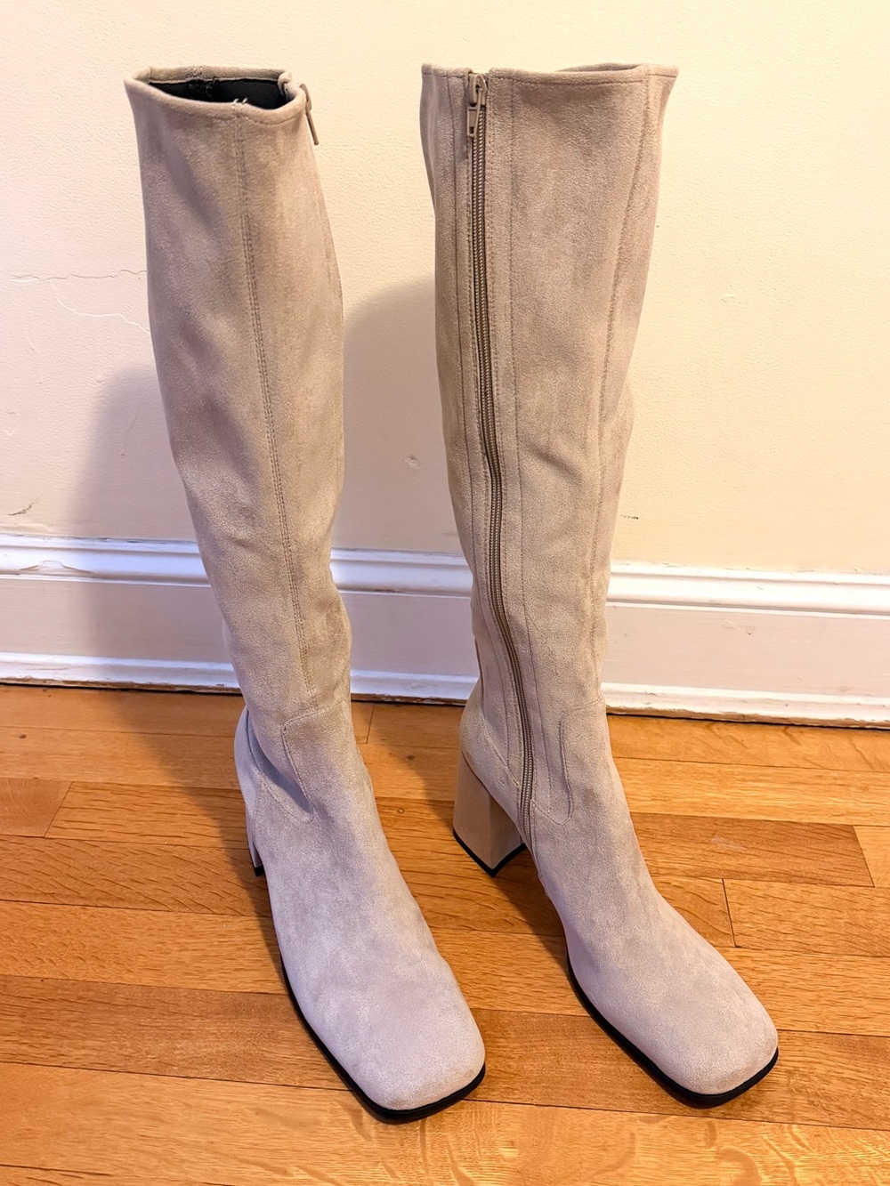 Jeffrey Campbell Hot Lava Square Toe Suede Boots